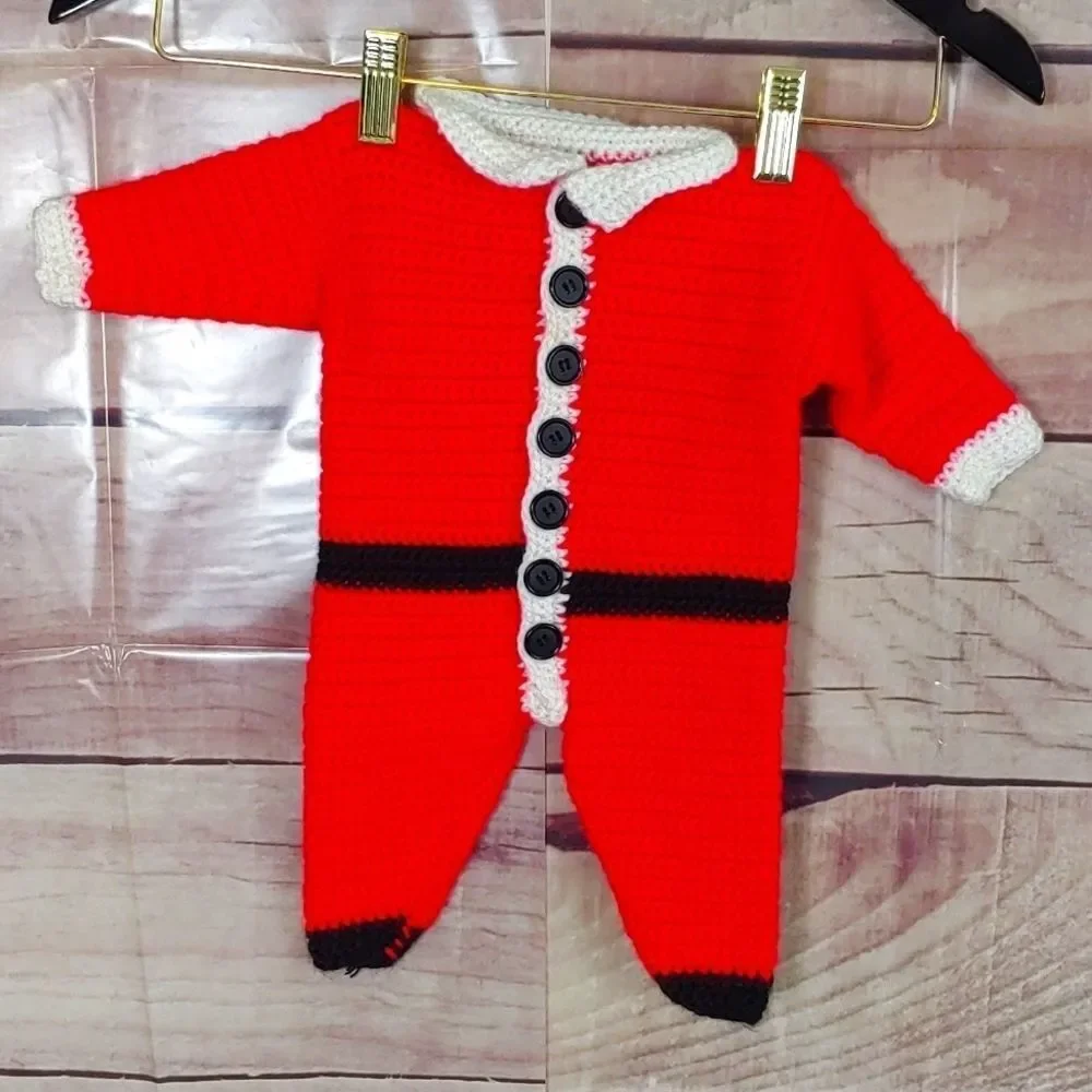 Hand made Santa Outfit newborn - Picture 2 of 6